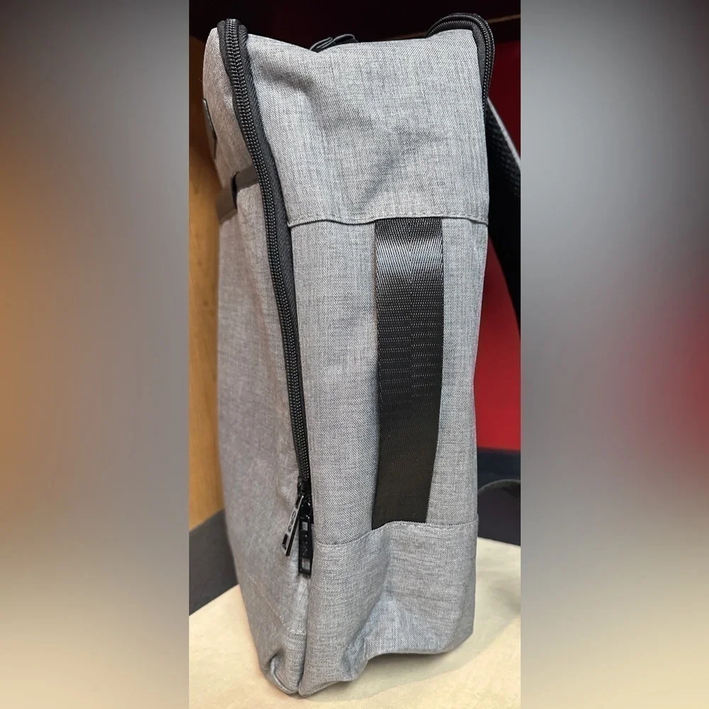 NWOT CRG Prestige Gray & Black Backpack with Adj Shoulder Straps & Multi Handles